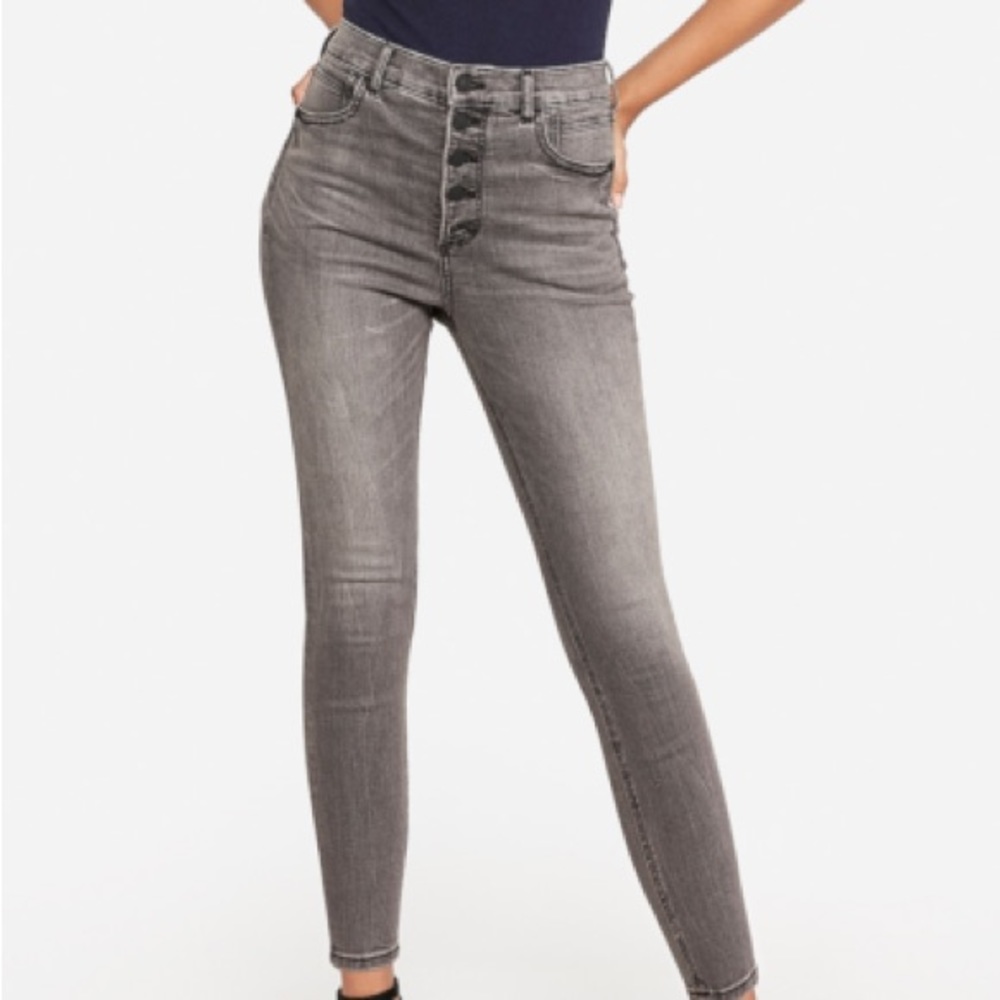Express Legging Mid Rise Skinny Jean Button Fly